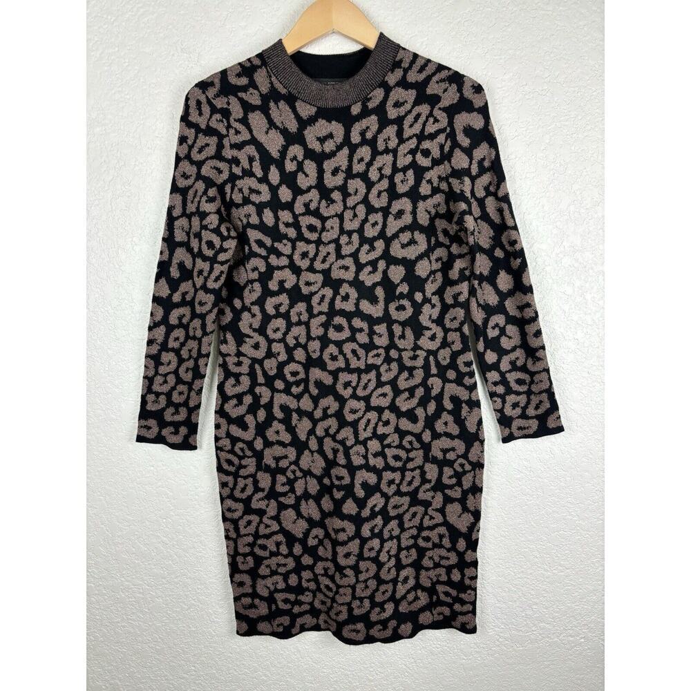 Banana Republic Womens  Sweater‎ Dress Small cheetah leopard